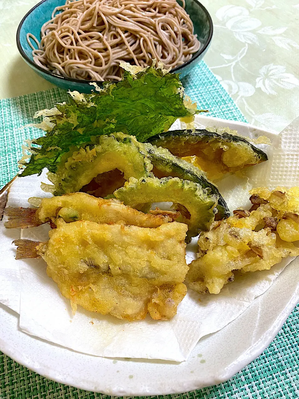 夏の味覚🌞天ぷら蕎麦|ぽっちさん