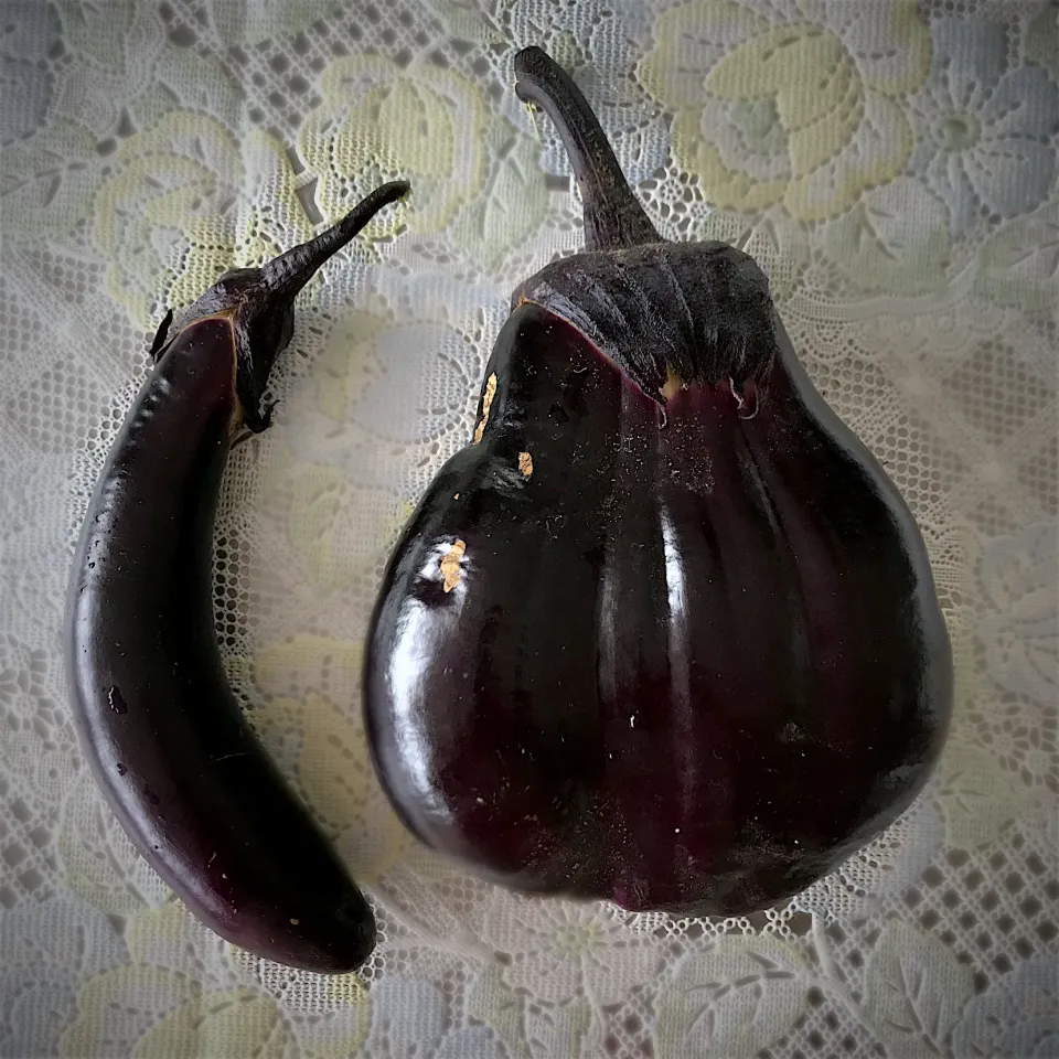 Snapdishの料理写真:双子？三つ子？の🍆をいただきました|momo2067さん