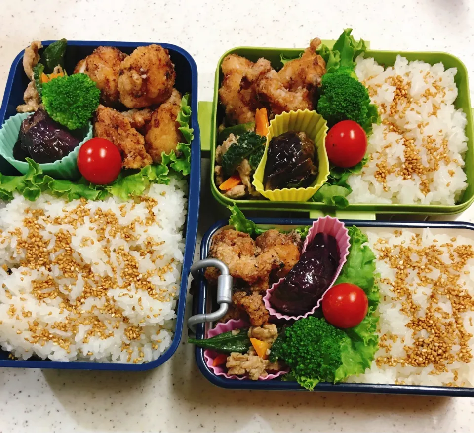 Snapdishの料理写真:今日のお仕事＆学校弁当♪2020.8.27|ぐぅさん