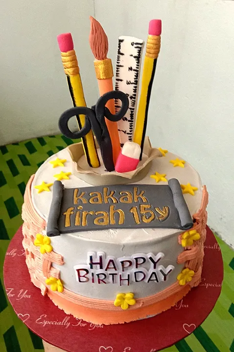 school pencil thema cake|SamRoseさん