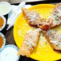 spring dosa with sambhar with coconut chatney|vaishuさん