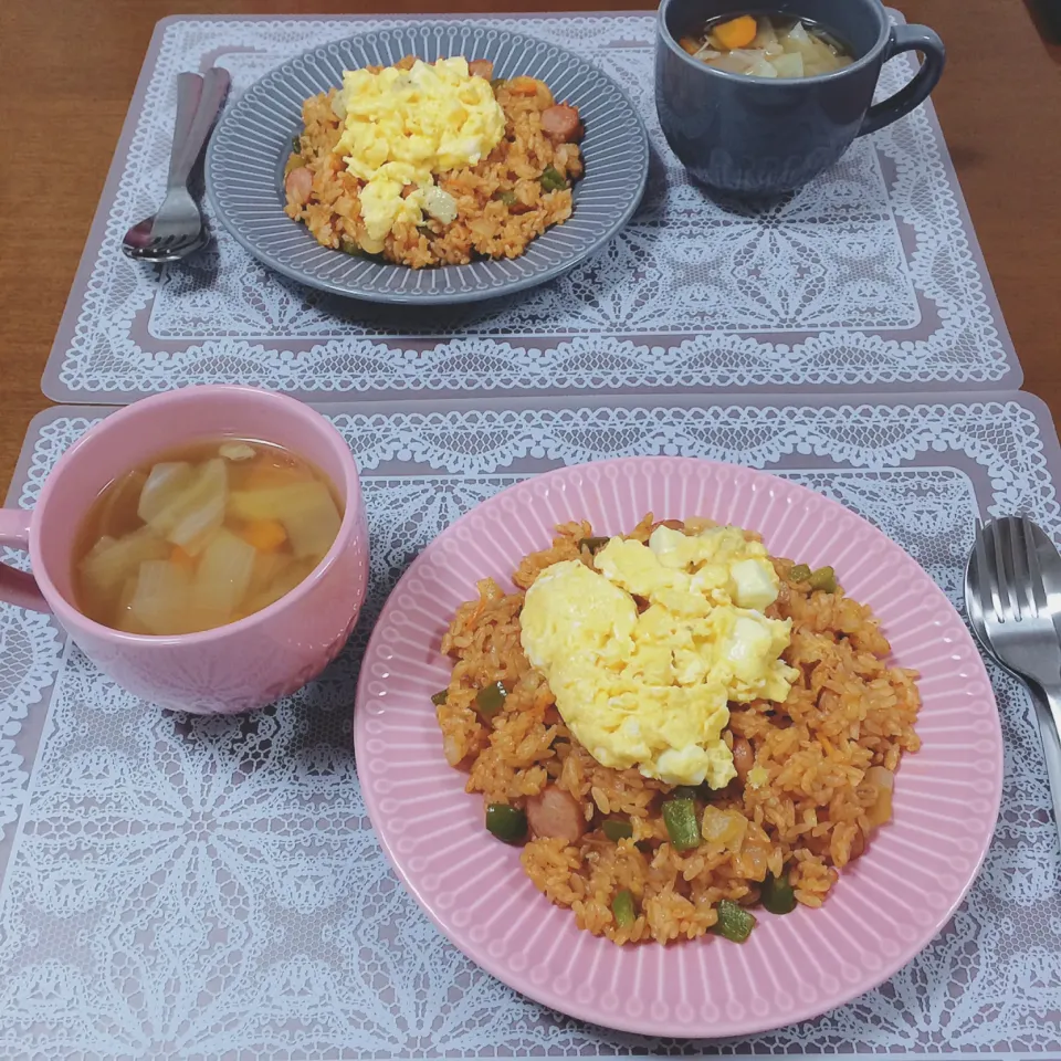 Snapdishの料理写真:包まないオムライス🍴|waiwaiさん