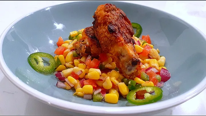 Michael Jordan of the Kitchen's dish Michael Jordan of the Kitchen's dish Chicken wings with jalapeno corn salsa.|Michael Jordan of the Kitchenさん