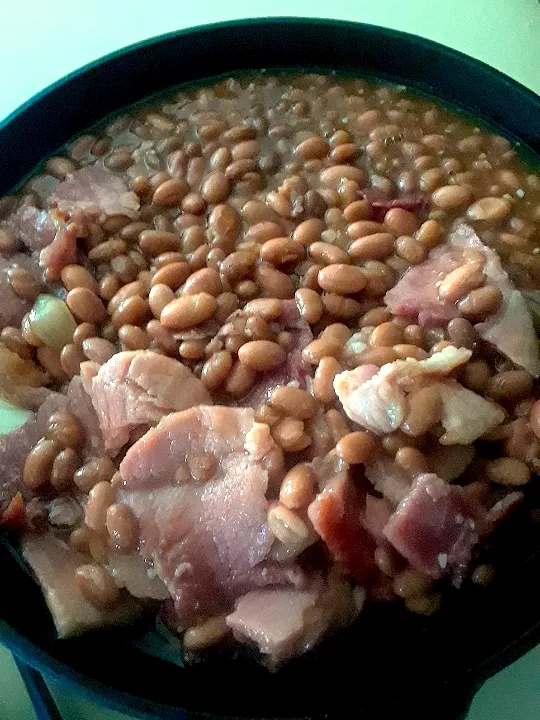 baked beans with ham onions and sweet peppers...and honey...|Lou S. Alexanderさん