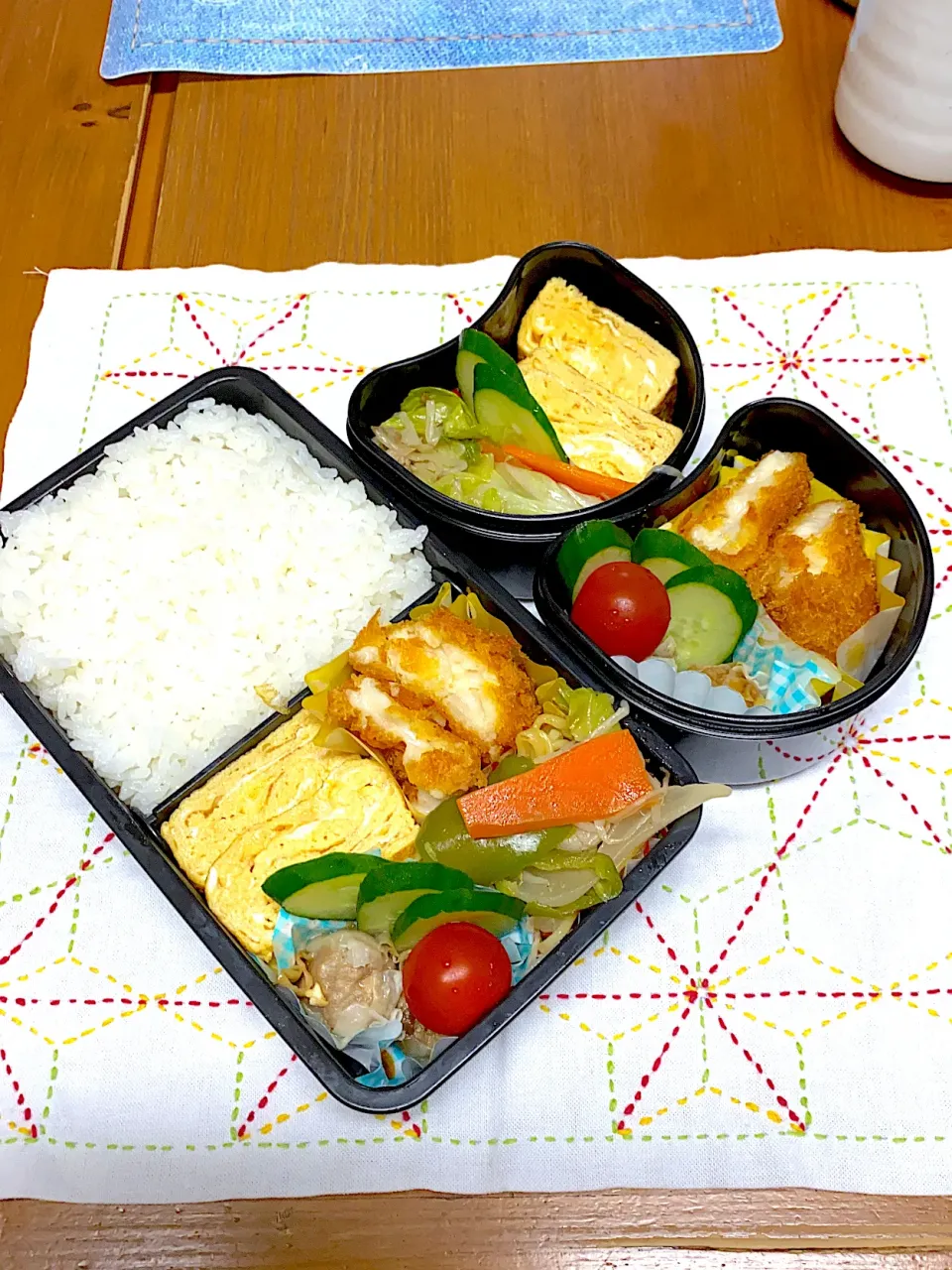 Snapdishの料理写真:8月28日カニクリームコロッケ弁当|アッキーさん