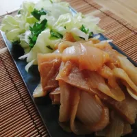 Snapdishの料理写真:冷凍こんにゃくの生姜焼き風|野菜が主食さん