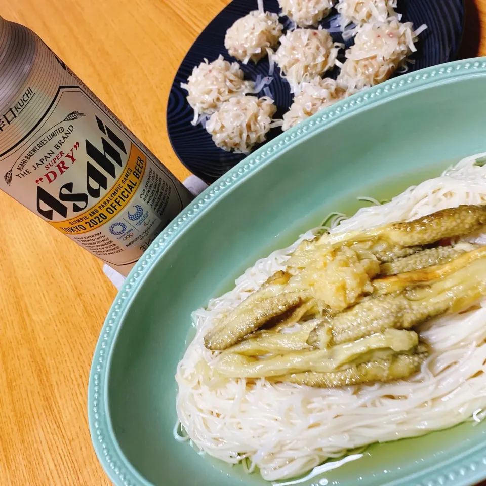 ‪焼きナス乗っけそうめん
海鮮しゅうまい|naoさん