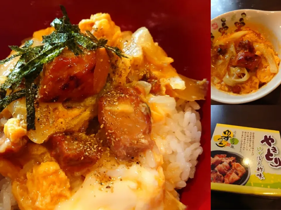 焼き鳥缶でレンジで簡単本格親子丼😋|みぽりん♪さん