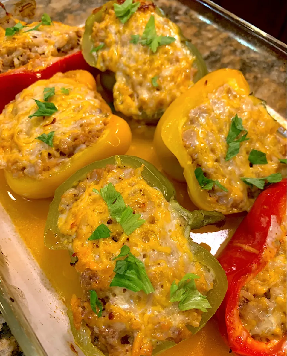 Turkey-Brats Stuffed Peppers 😋|Alma's Home Kitchenさん