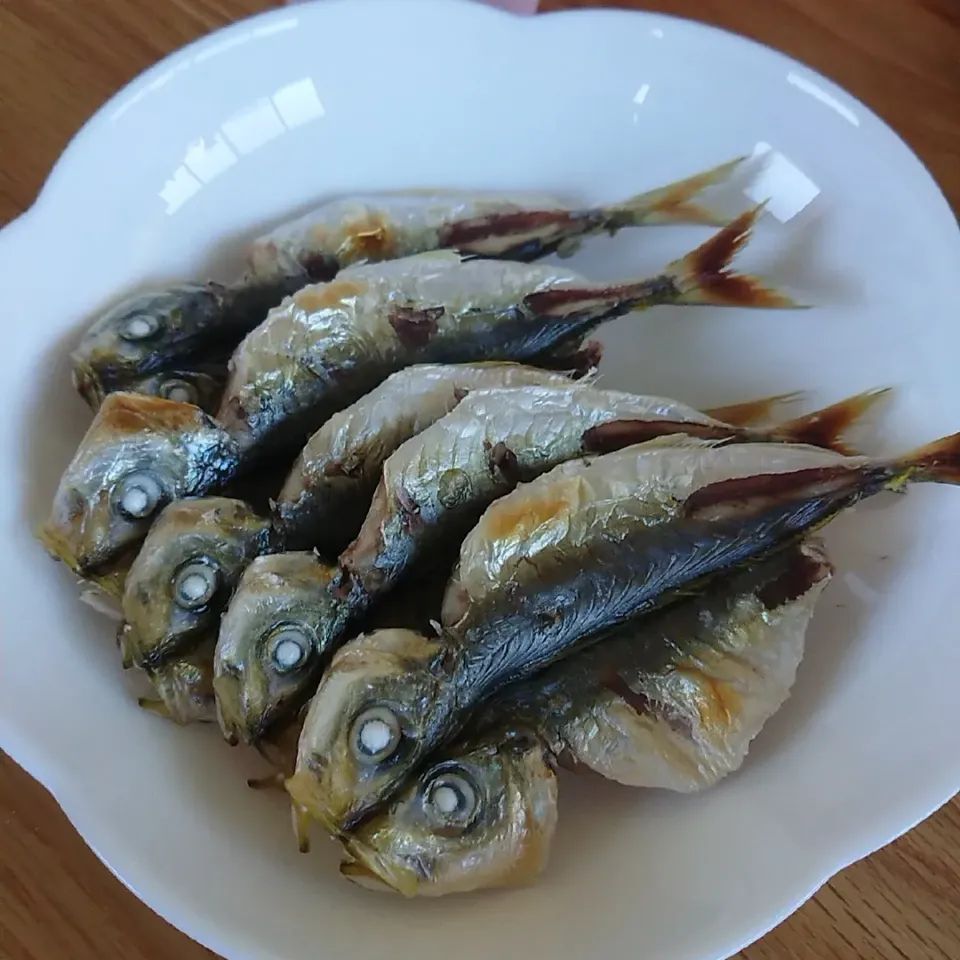 Snapdishの料理写真:アジの塩焼き🐟
昨日釣りました🍀|ゆっこさん