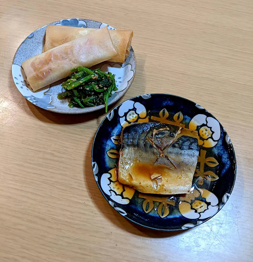 糀甘酒でサバの味噌煮とほうれん草の胡麻和え|メグさん