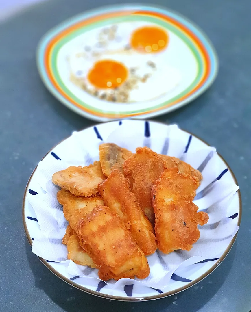 Snapdishの料理写真:Brunch w/ Sabah Mee + Tilapia Fillet + 🍳|envymaqueenさん