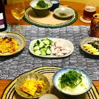 Snapdishの料理写真:夏の夕食|moricreampannaさん