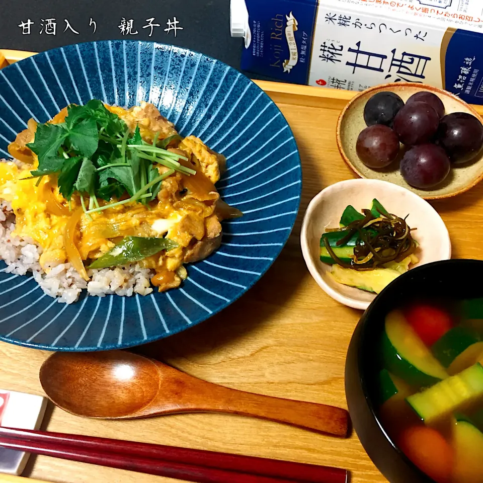 糀甘酒入り、しょうが香る親子丼|mi＊oriさん