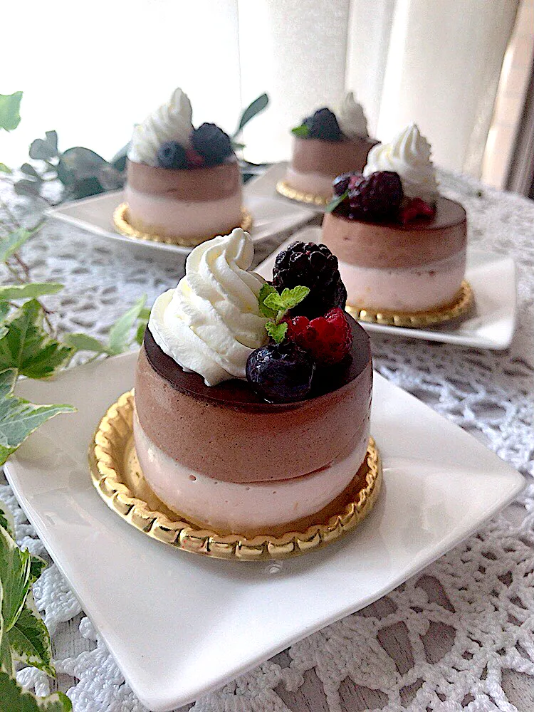 とんちんの料理 大人の濃厚チョコレートムースケーキ🧁  #小さなケーキシリーズ|とんちんさん