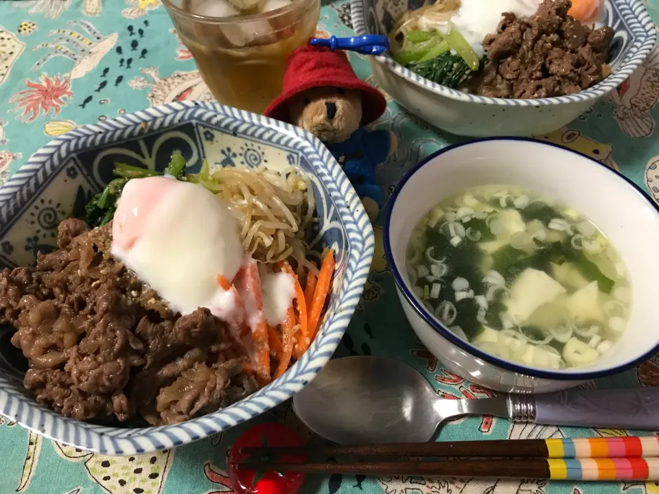 Snapdishの料理写真:牛コマで和風なビビンバド〰ン‼️|noeさん