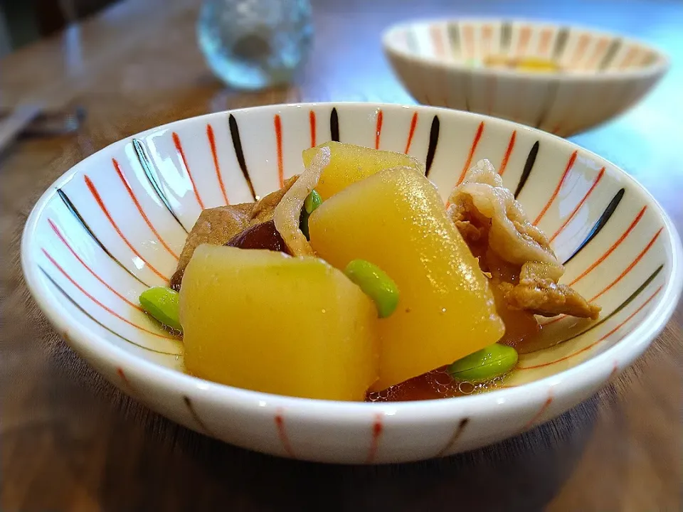 夕顔と豚肉の煮物|古尾谷りかこさん