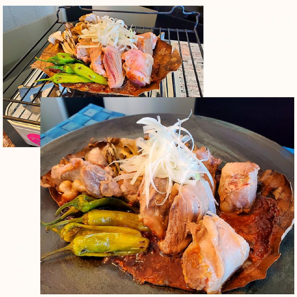自宅でジビエ料理、エゾシカ肉の朴葉焼