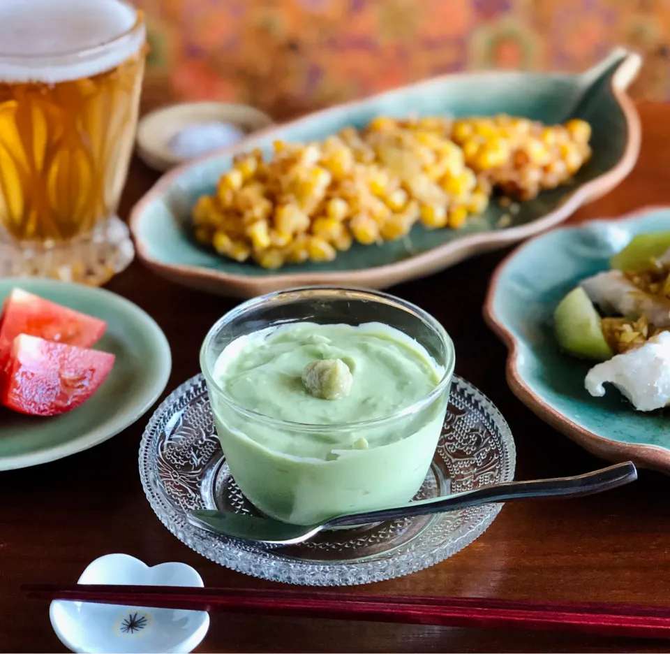 Snapdishの料理写真:アボカド豆腐　Avocado tofu|マユマユさん