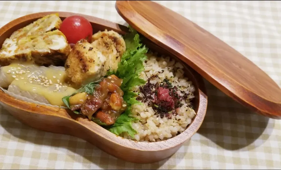 わっぱ弁当～鶏むね肉のﾚﾓﾝﾍﾟｯﾊﾟｰﾁｷﾝ味～|ポロポロさん