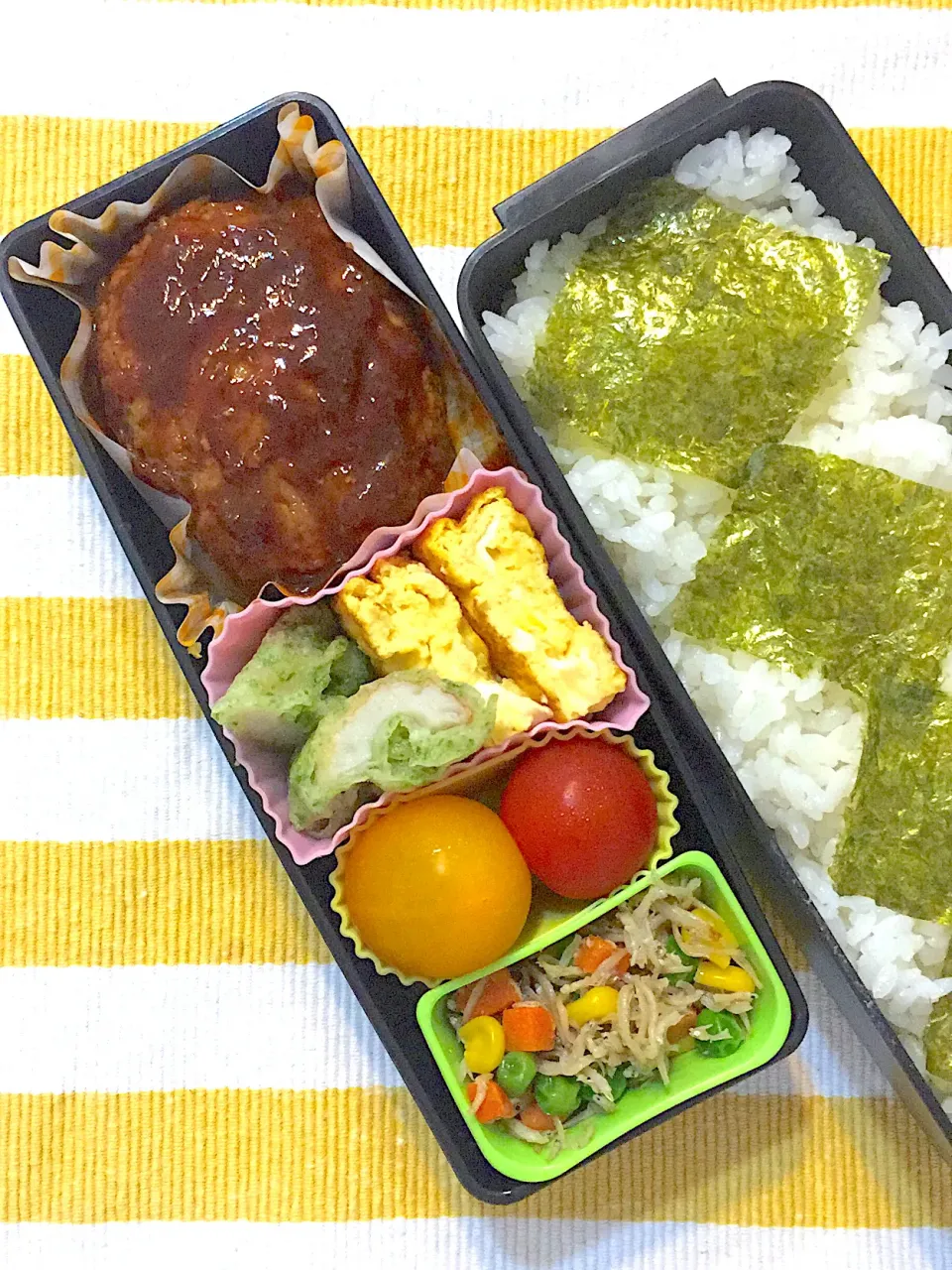 8/31☆旦那☆バーグじゃこ弁当|ちーさん