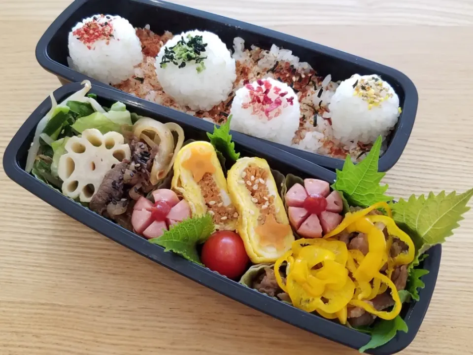 Snapdishの料理写真:旦那さん弁当|ひんひさん