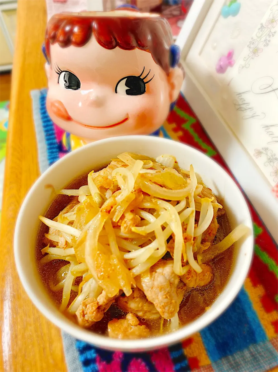 Snapdishの料理写真:市販味付け肉で簡単♡フルーティープルコギ。|ぽき。さん