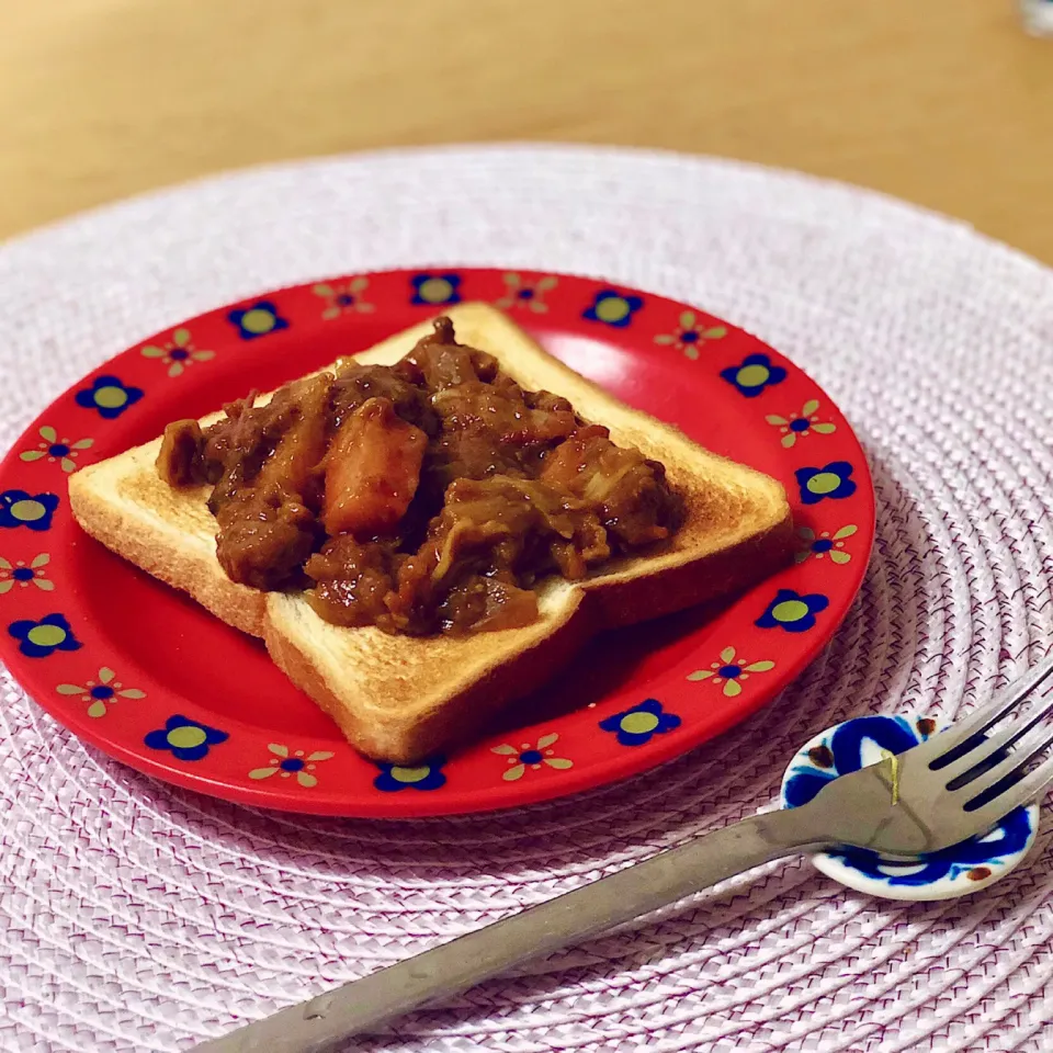 Tomato Curry Toast 
🍅🥪／麹甘酒・トマトカレートースト|angiee♡さん