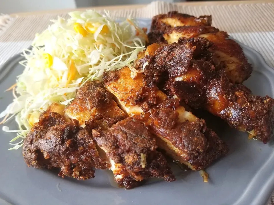 鶏むね肉のカレー粉揚げ|しあるさん