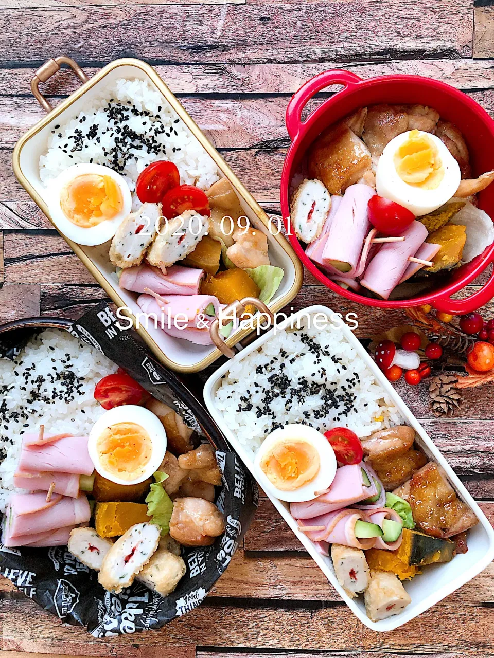 Snapdishの料理写真:全員弁当〜🥰|Rie Naganoさん