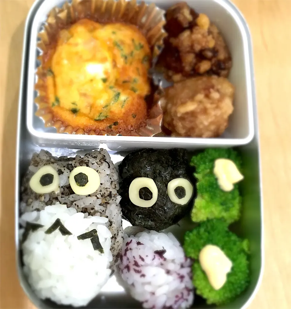 Snapdishの料理写真:トトロ風弁当|ゆうきさん