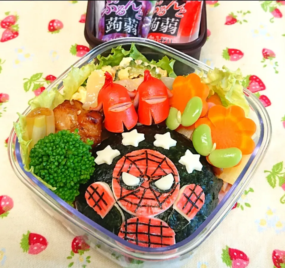 スパイダーマンおにぎり弁当❤️|みちゅあしさん