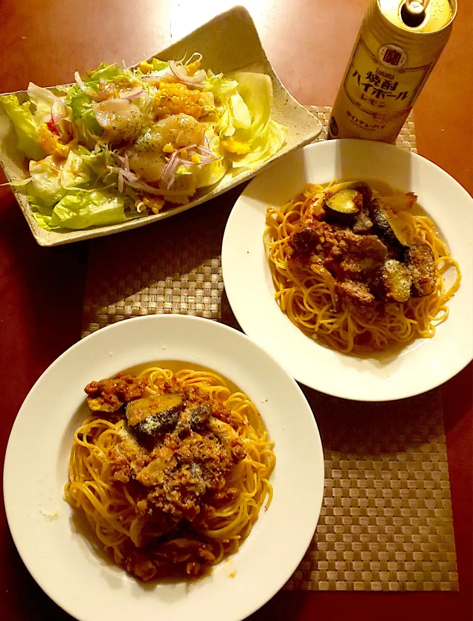 Snapdishの料理写真:Today's dinner🍴 ﾗｸﾞｰ･ｱｯﾗ･ﾎﾞﾛﾆｪｰｾﾞ🍝ｲﾝｻﾗｰﾀ･ﾐｽﾀ🥗|🌈Ami🍻さん