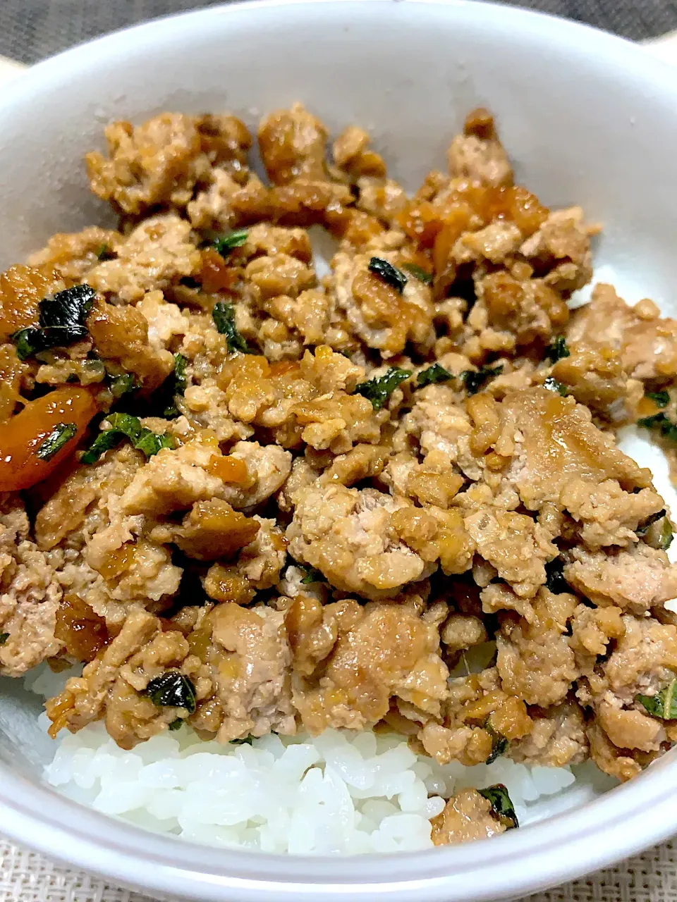 梅しそ風味の豚そぼろ丼|kaaaaaさん