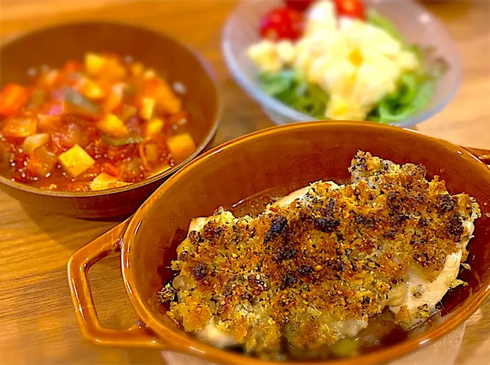 鶏の香草パン粉焼き|ふくすけ食堂さん