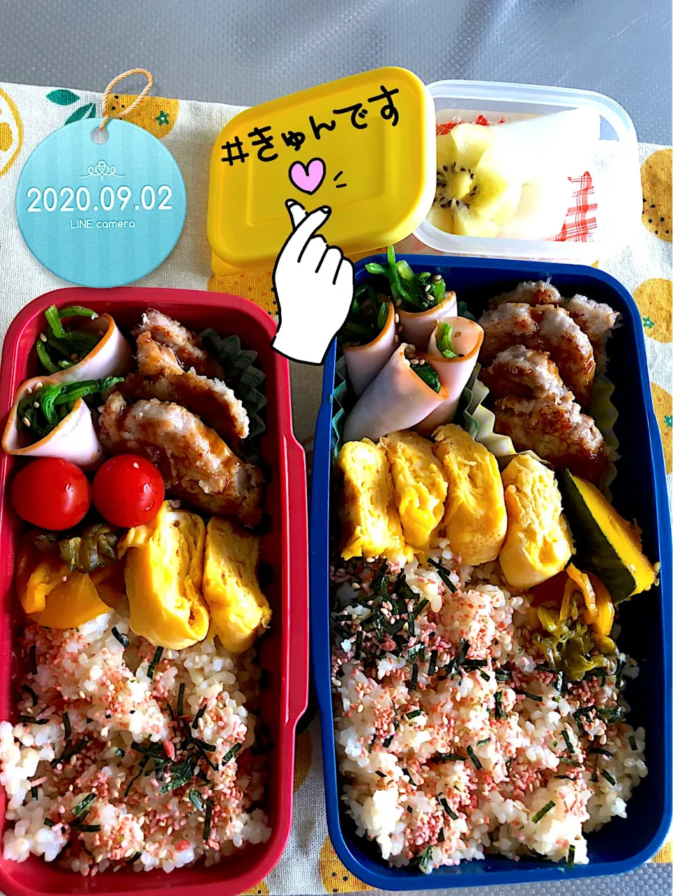 Snapdishの料理写真:ヒレカツ弁当2つ|harutomomamaさん