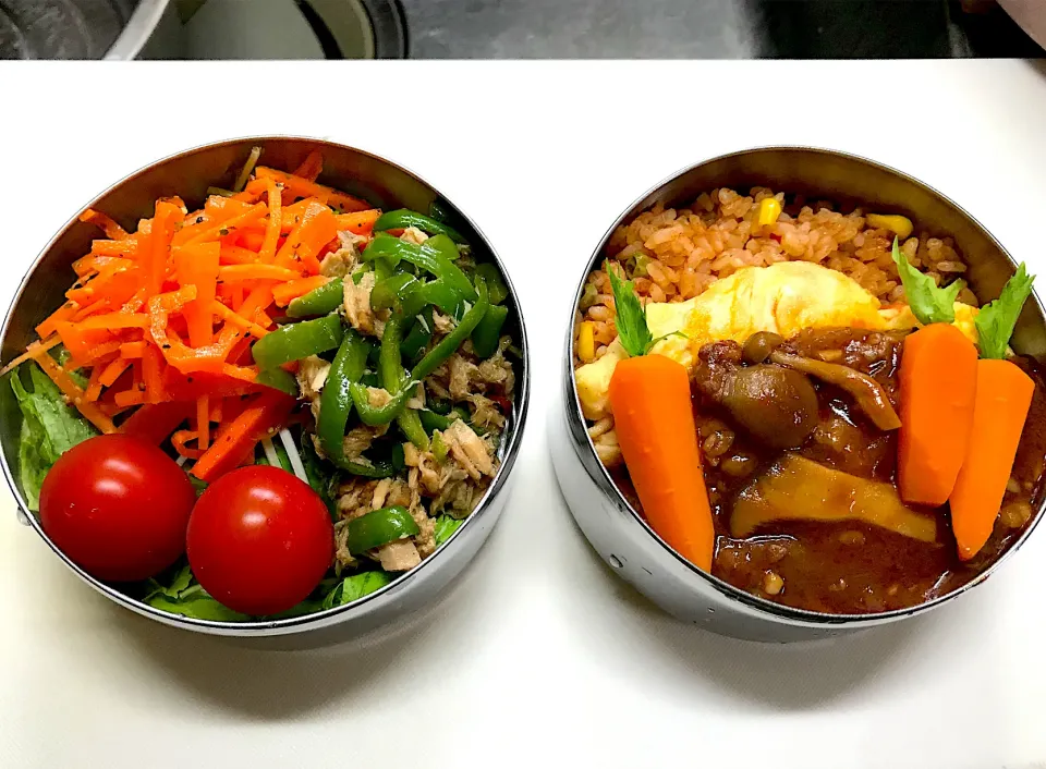 オムライス風ハッシュドビーフ弁当♪|つばりん亭さん