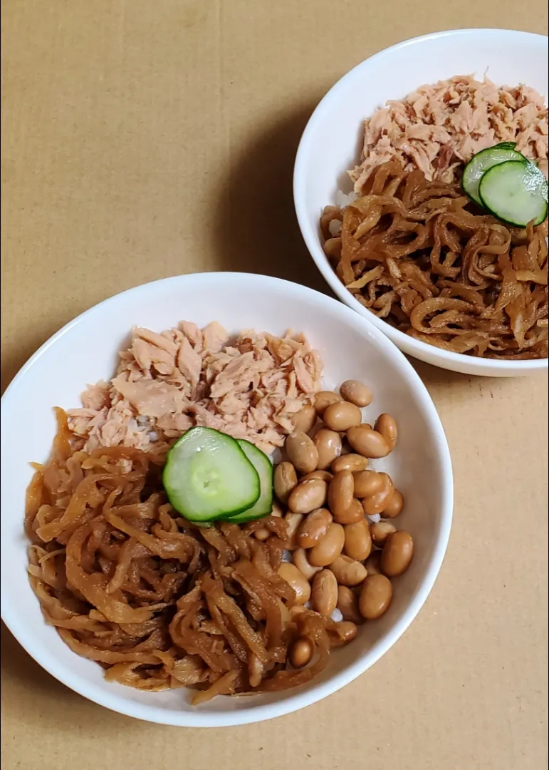 ツナと大豆と切り干し大根の丼|ナナさん