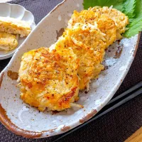 🆔397781                                                               #ポリポリもやしと鶏挽肉のヘルシー焼き 💕