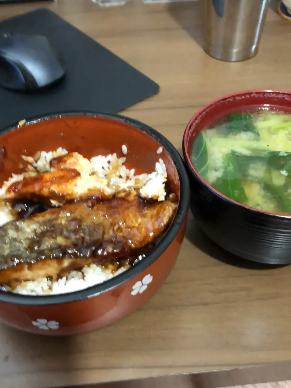 サーモン照り焼き丼・ジャガイモと小松菜の味噌汁|a-parkさん