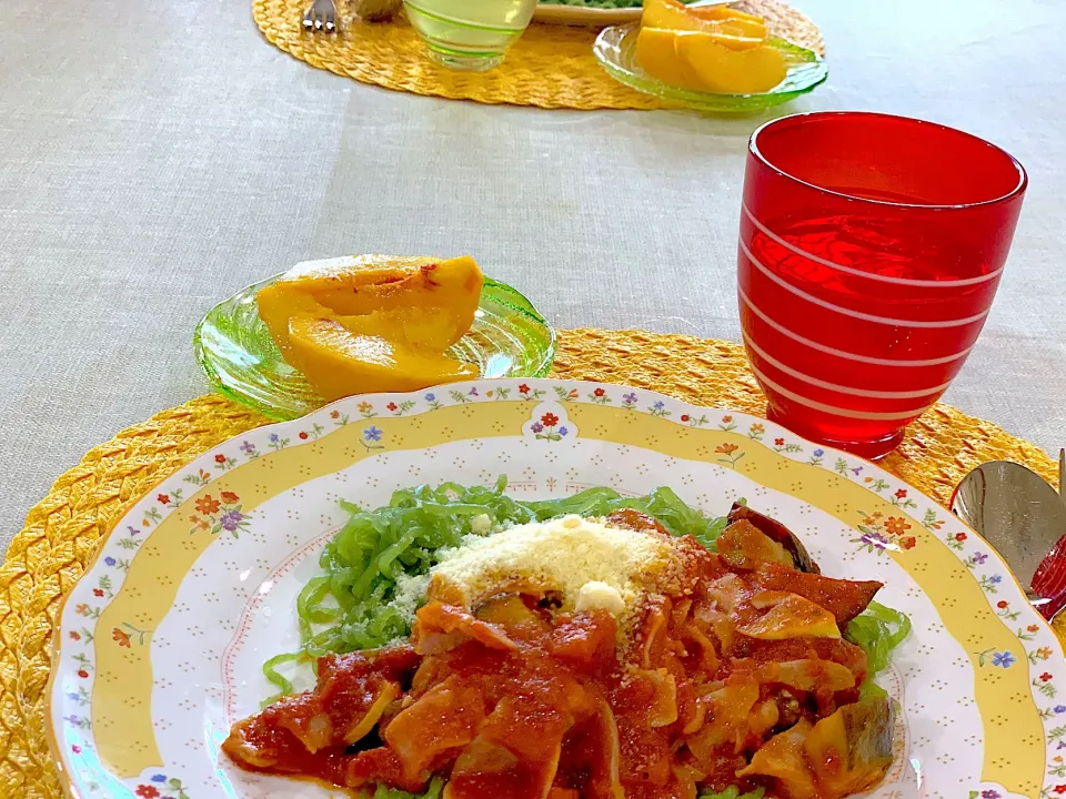 20200901-1 お昼ご飯はほうれん草の蒟蒻パスタ🍝|Seikoさん