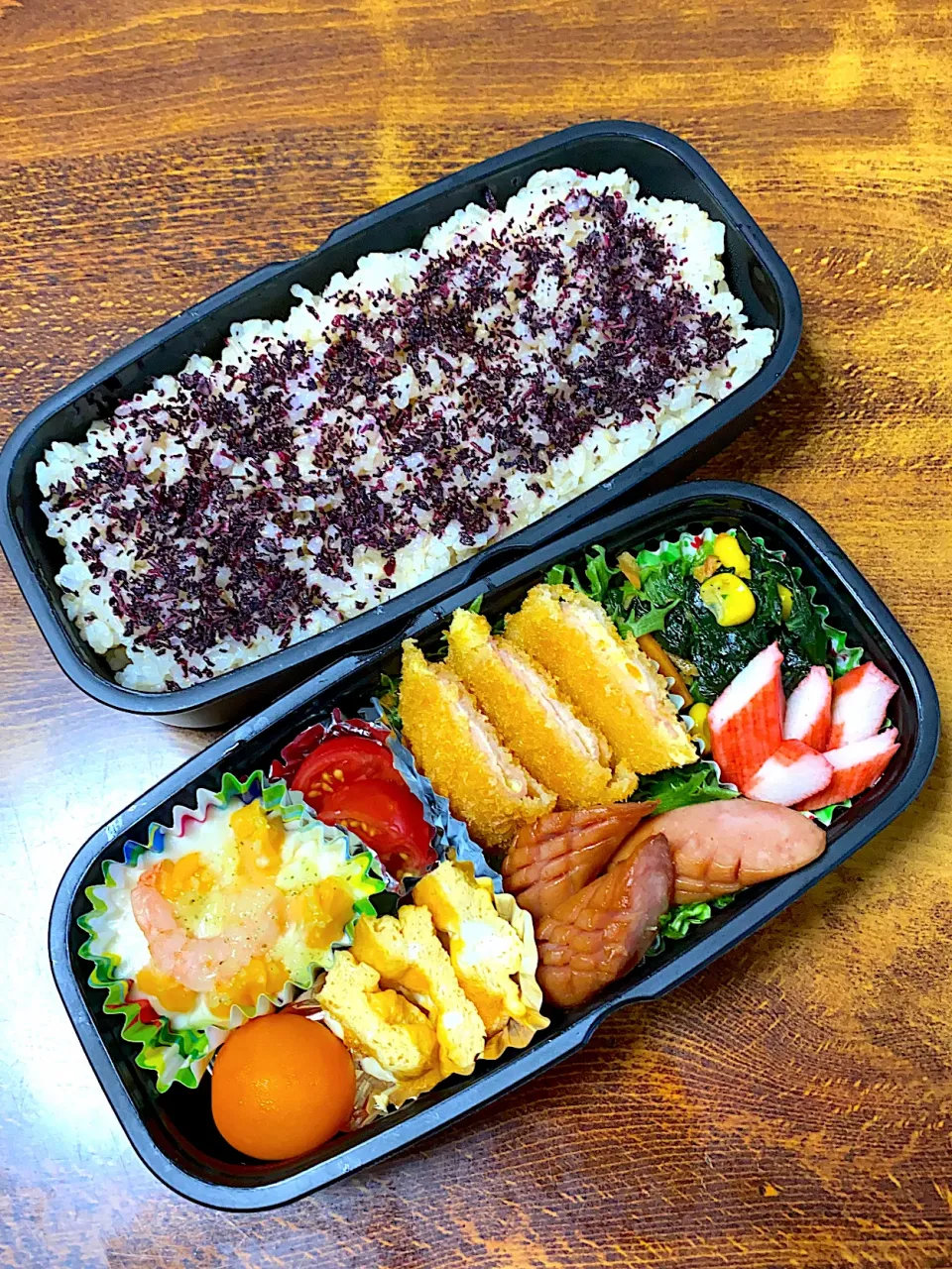 ハムカツ＆ウインナー弁当|miya385さん