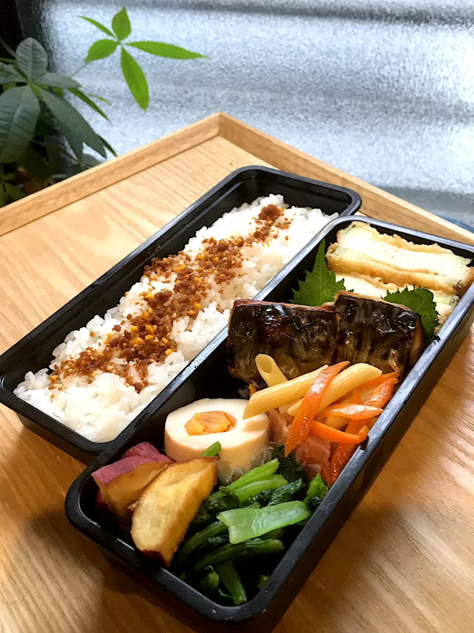 Snapdishの料理写真:ズッキーニの挟み揚げ弁当|二キィさん