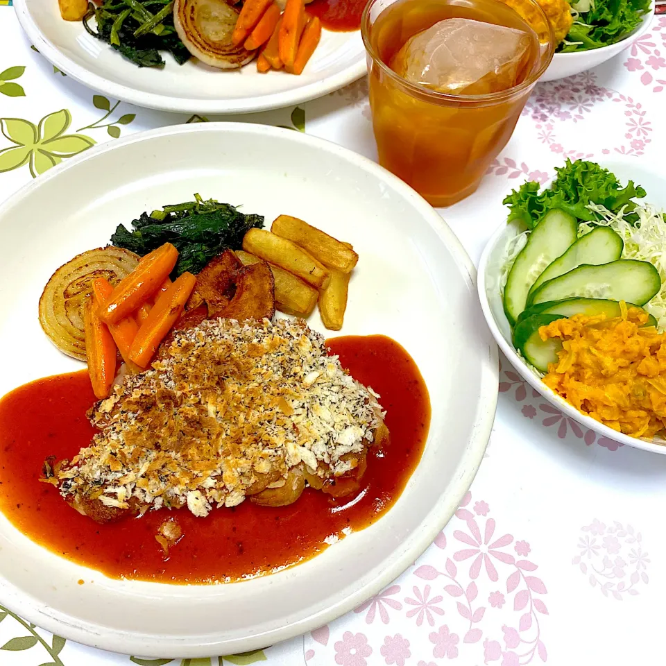 鶏もも肉の香草パン粉焼き|まみっこさん