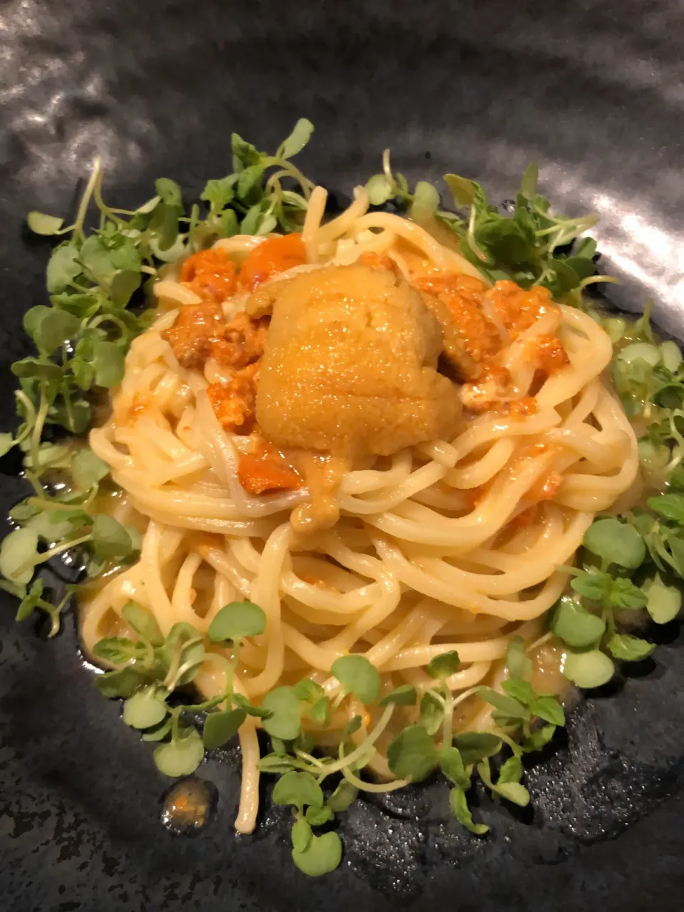 ウニパスタ🍝|くぅみんさん