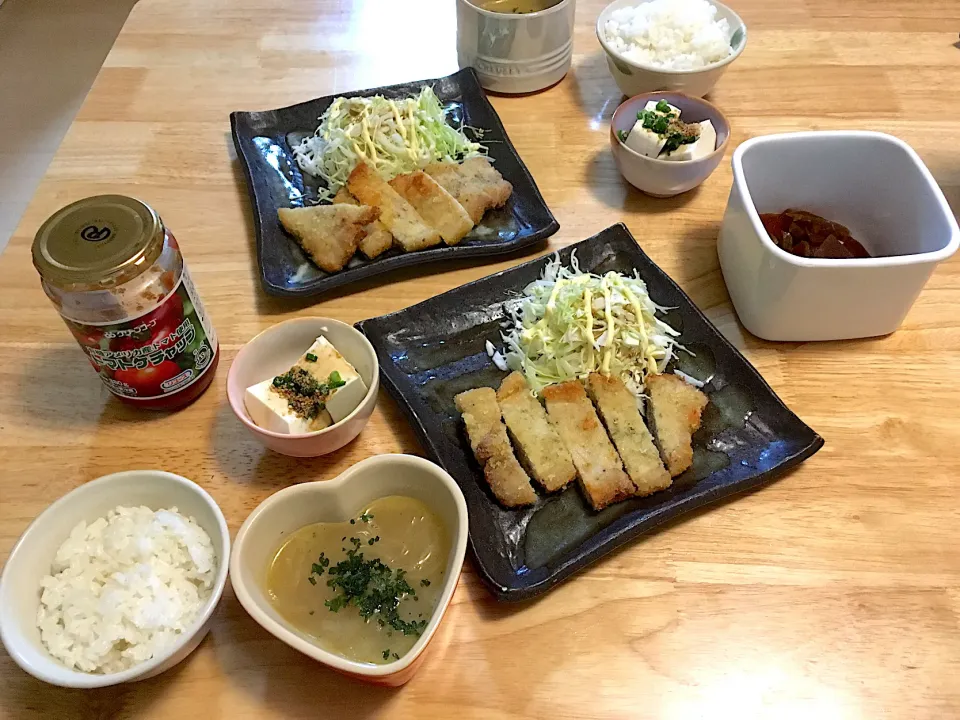 9/3晩御飯はトンカツ🐽|さくたえさん