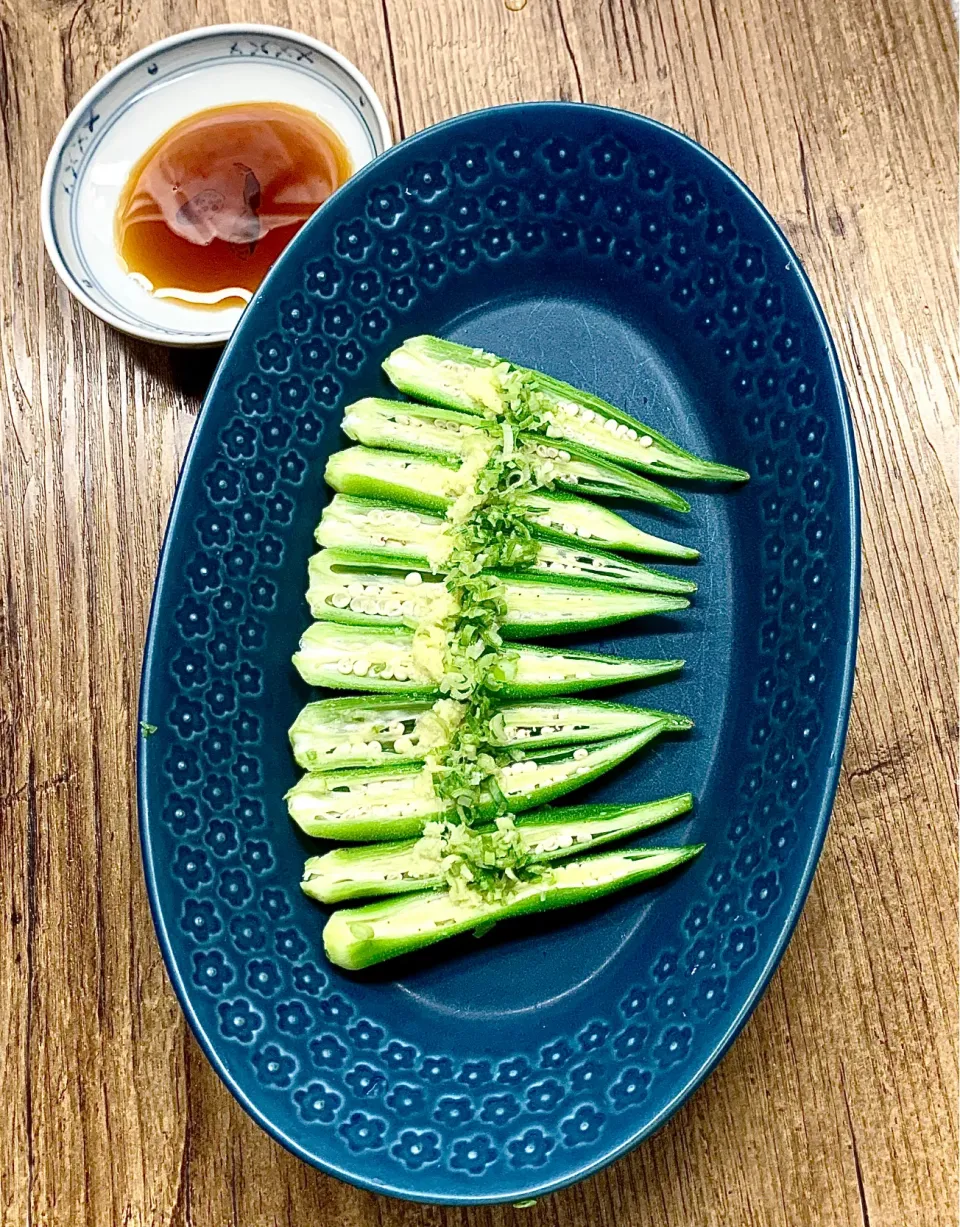 Snapdishの料理写真:とだともさんの料理 七海さんの料理 オクラの刺身#夏野菜|ROSE & ROSEさん