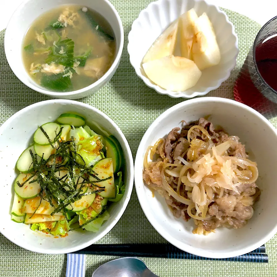 9/4晩ご飯：牛丼|ななみんさん