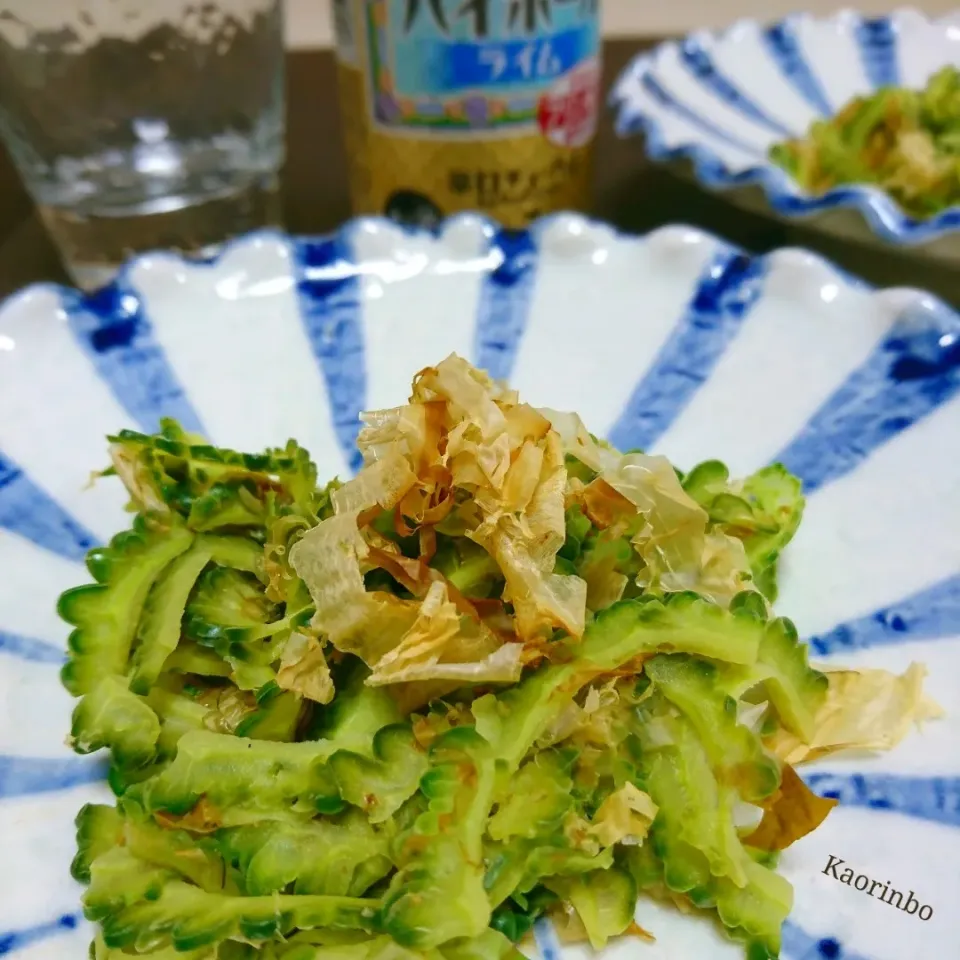 Snapdishの料理写真:けろよんさんの料理 ゴーヤのポン酢漬け|Kaorinboさん