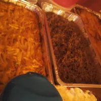 Black rice, rasta pasta, Haitian macaroni and cheese and everything else...yummy|Taste of Lizさん